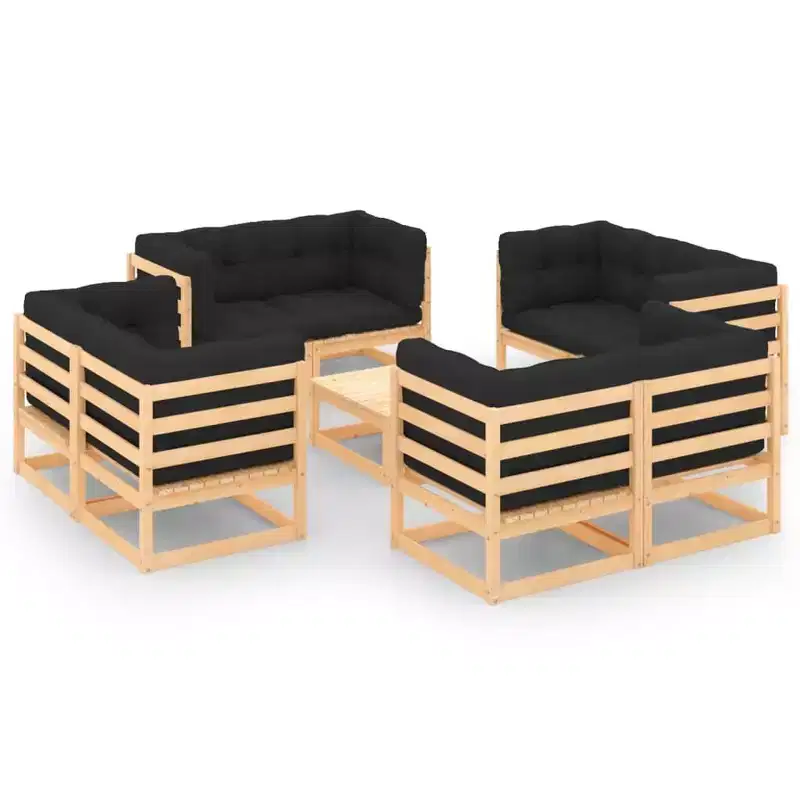 vidaXL Garden Lounge Set Solid Pinewood Medium Modular