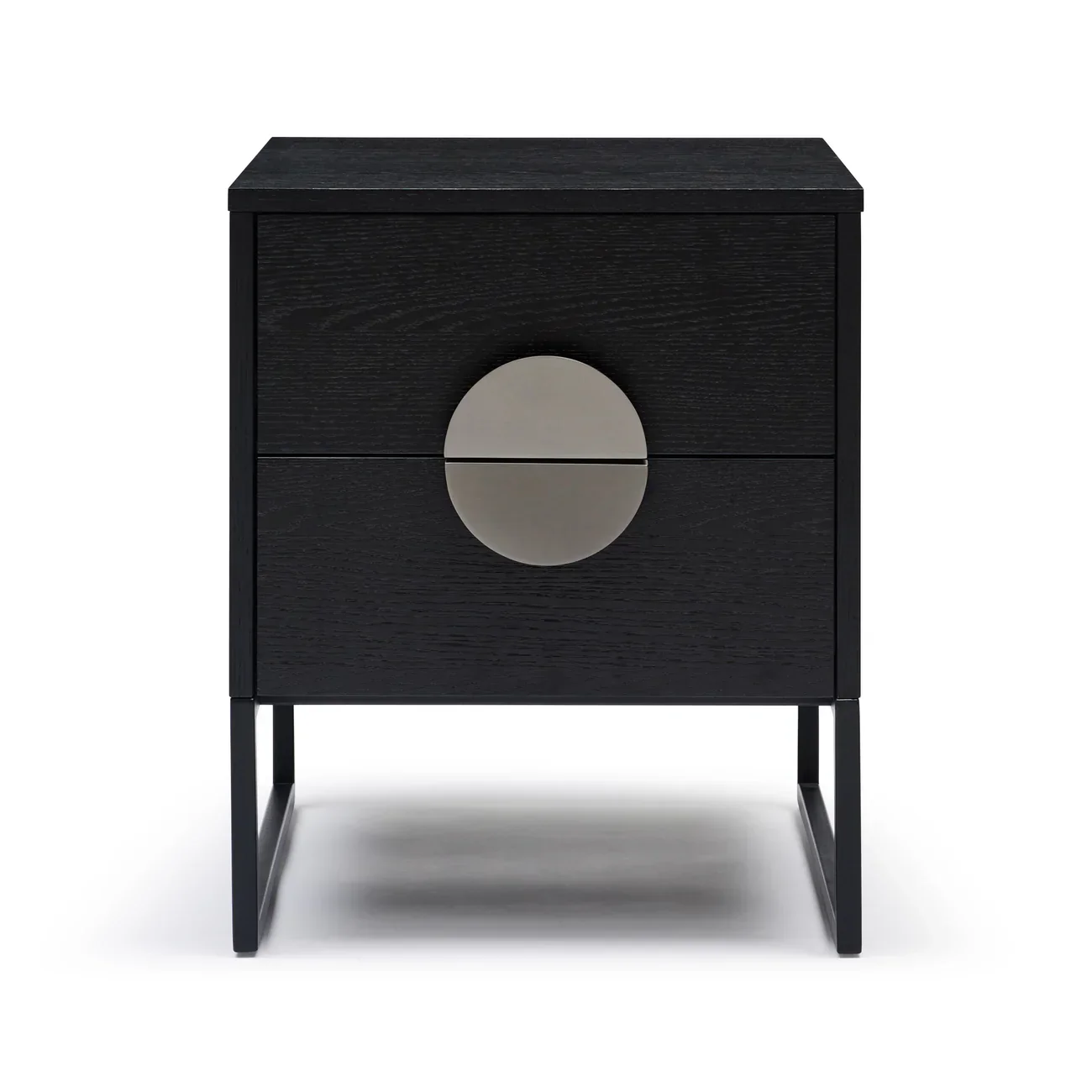 Modern Black oak Oak Bedside Table for Bedroom