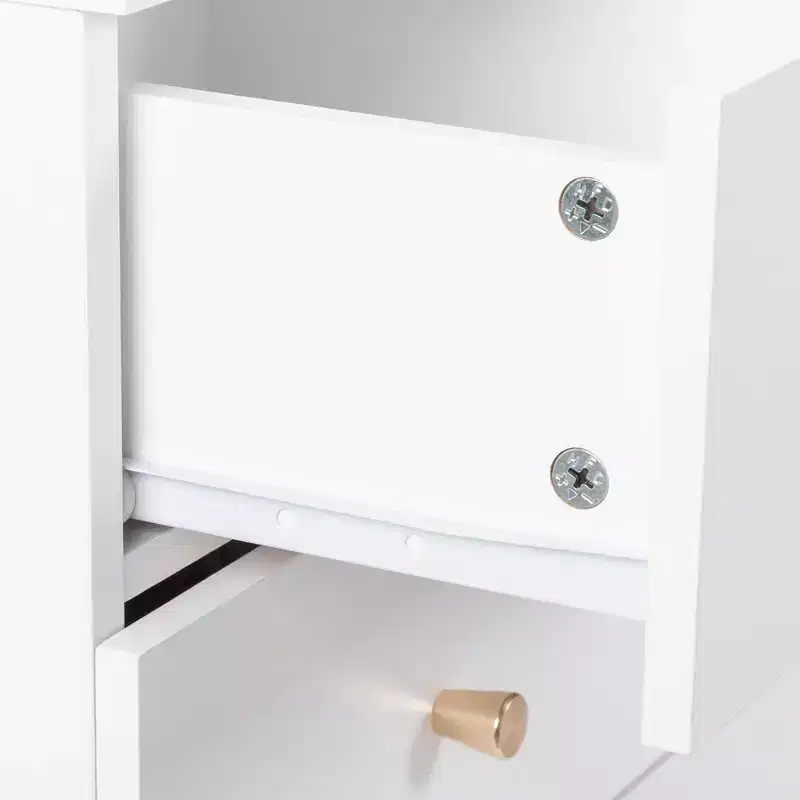 6-Drawer White Particle Board 25.98