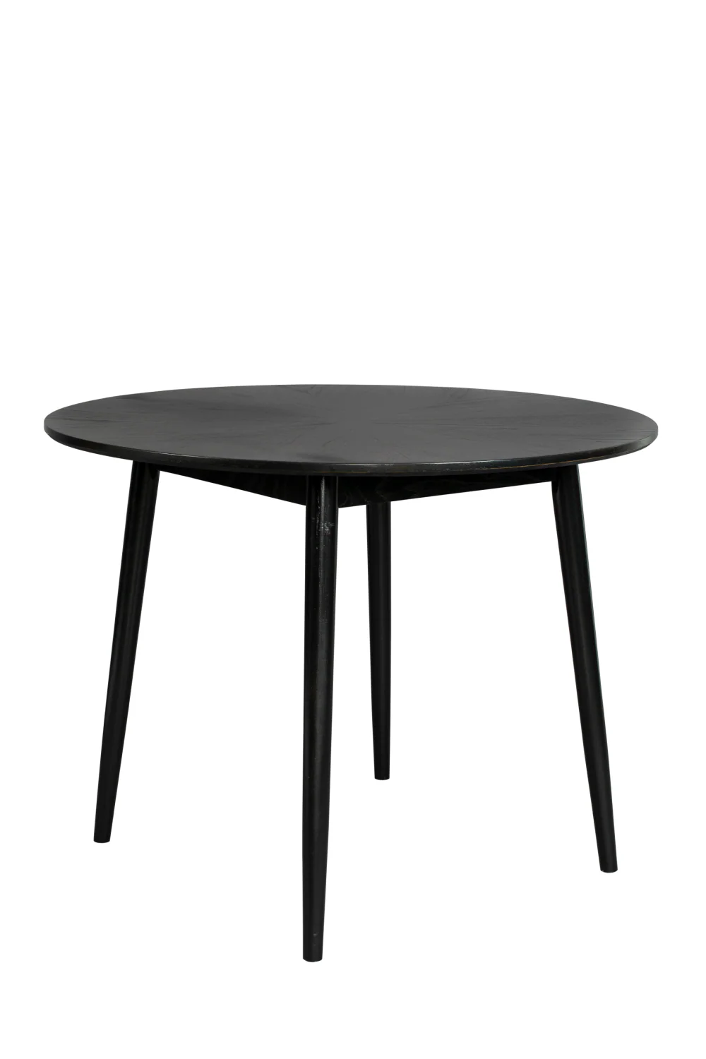 Round Black Wood Dining Table