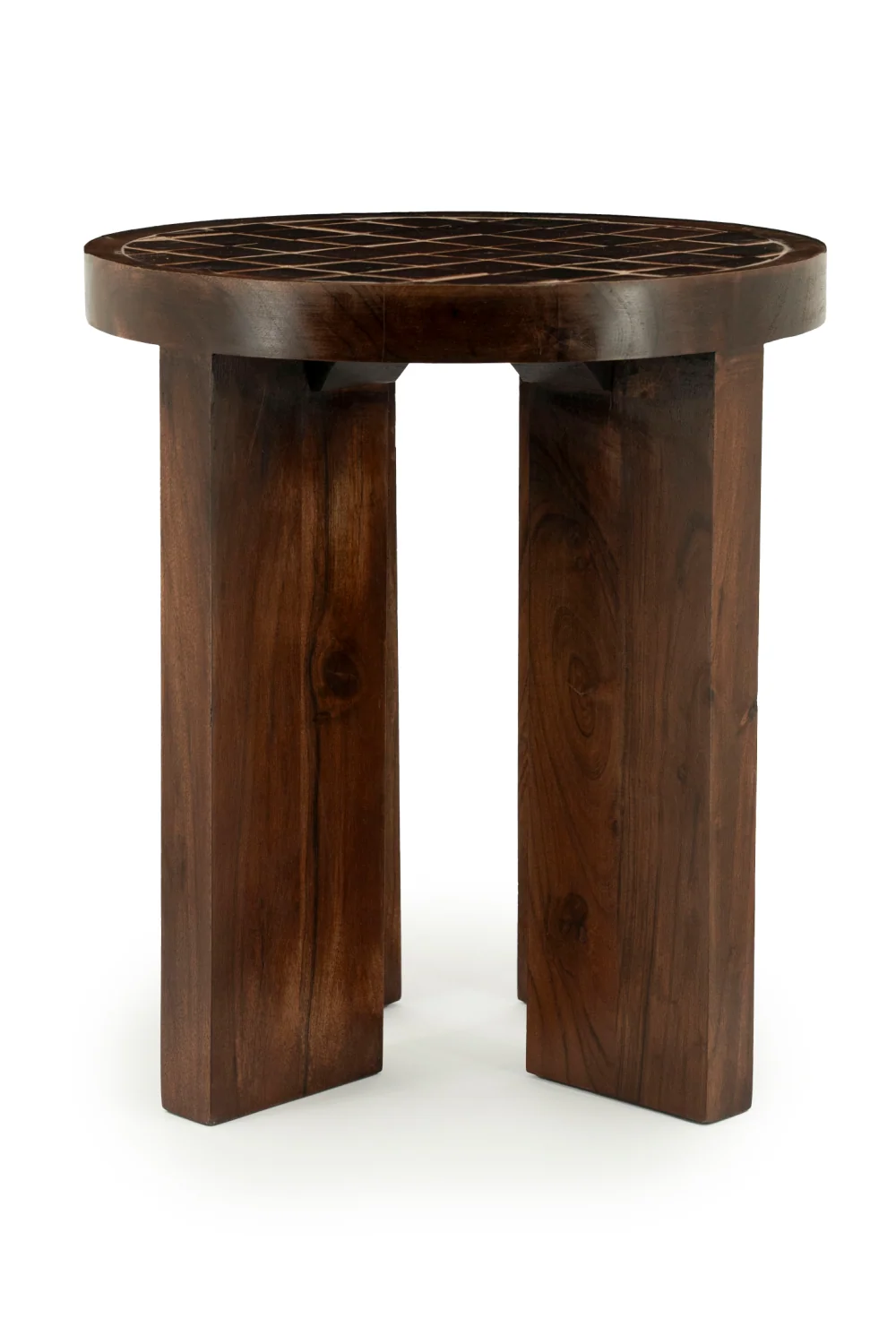 Brown Ceramic Side Table