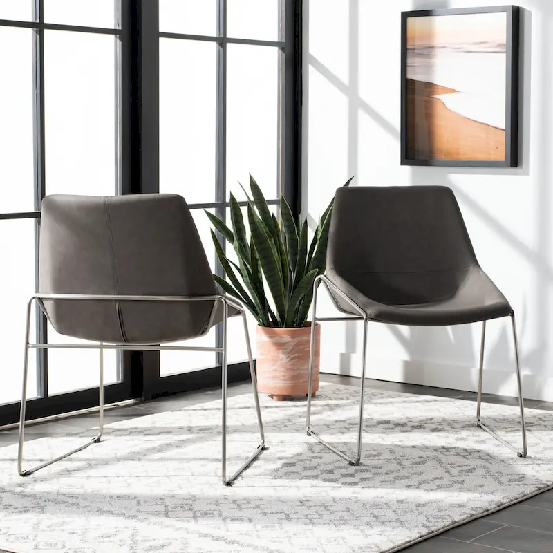 SAFAVIEH Oliva Mid Century Dining Chair (Set of 2) - 25 x 24 x 33.3 - 25 x 24 x 33.3 - 25Wx24Dx33H