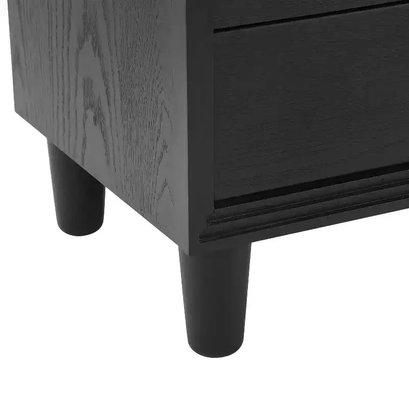 Ramona Modern Nightstand with 2 Drawers and Open Shelf