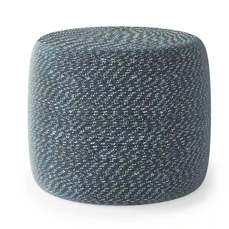 WYNDENHALL Brodie Round Braided Pouf