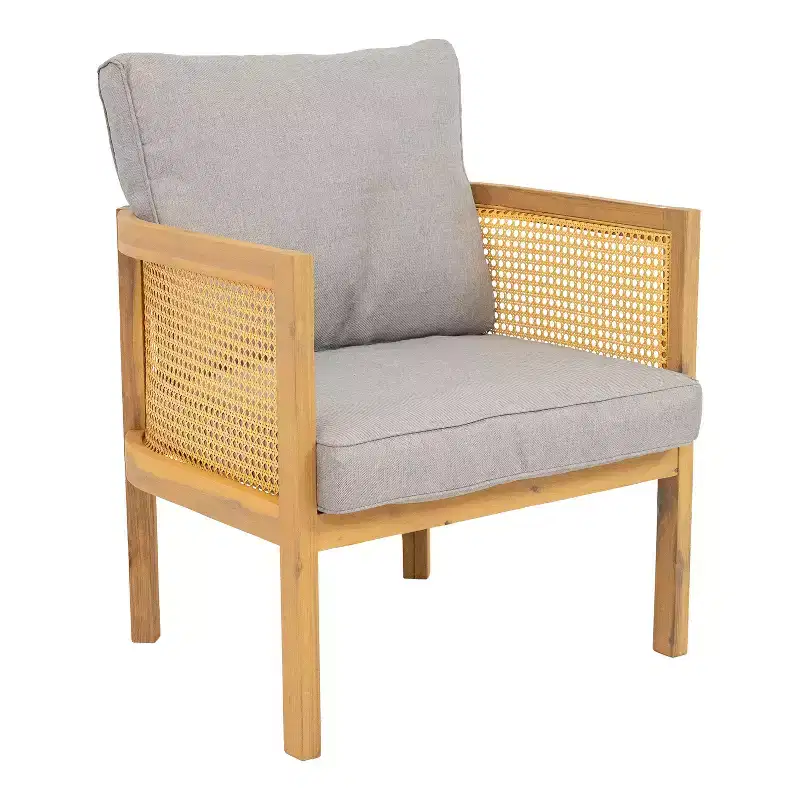 Sunnydaze Sanibel 4-Piece Patio Conversation Set - Gray