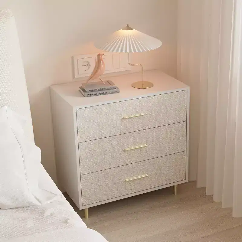 Modern 3 Drawer Dresser with Gold Handles and Legs for Living Room, Bedroom