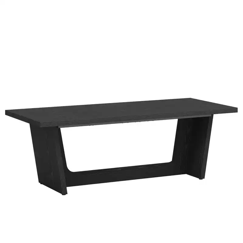 70.9-Inch Wood Dining Room Table, Rectangular Farmhouse Dining Table for 6-8 People with Solid Pedestal