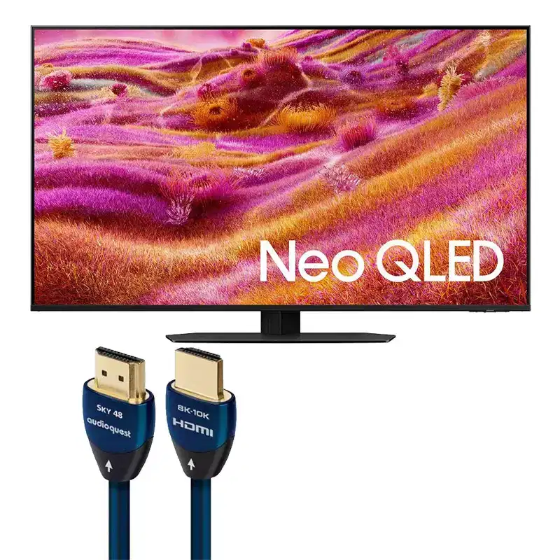 Samsung QN90F 55 Inch 4K Neo Mini LED Smart TV with AudioQuest SKY 3m HDMI Cable