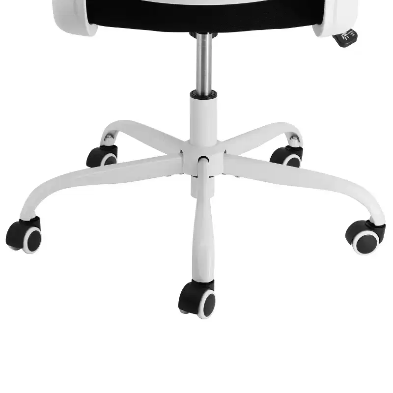 Elama High Back Adjustable Mesh and Fabric Office Chair with Metal Base and Adjustable Head Rest