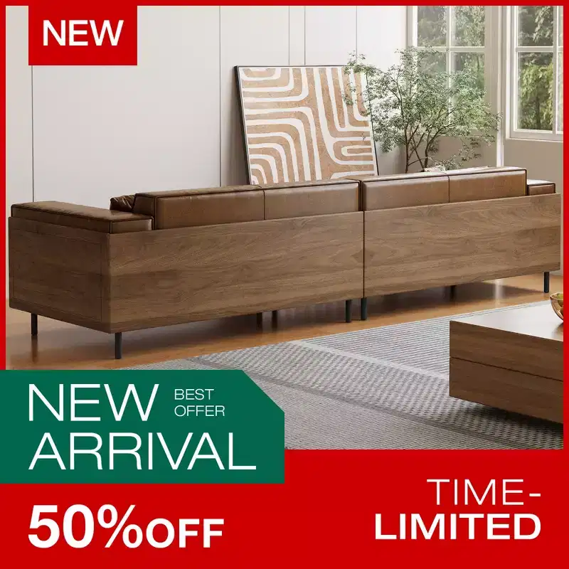 Luck Live Modern 111.81 Luxury Oil-Waxed Leather Sofa, High-End Vintage Sofa, Sturdy Frame, Comfortable Seating.