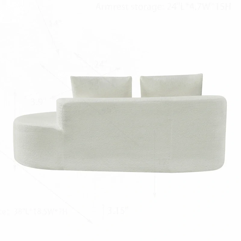 Modern Curved Sectional Sofa with High-Quality Upholstery and Spacious Seating