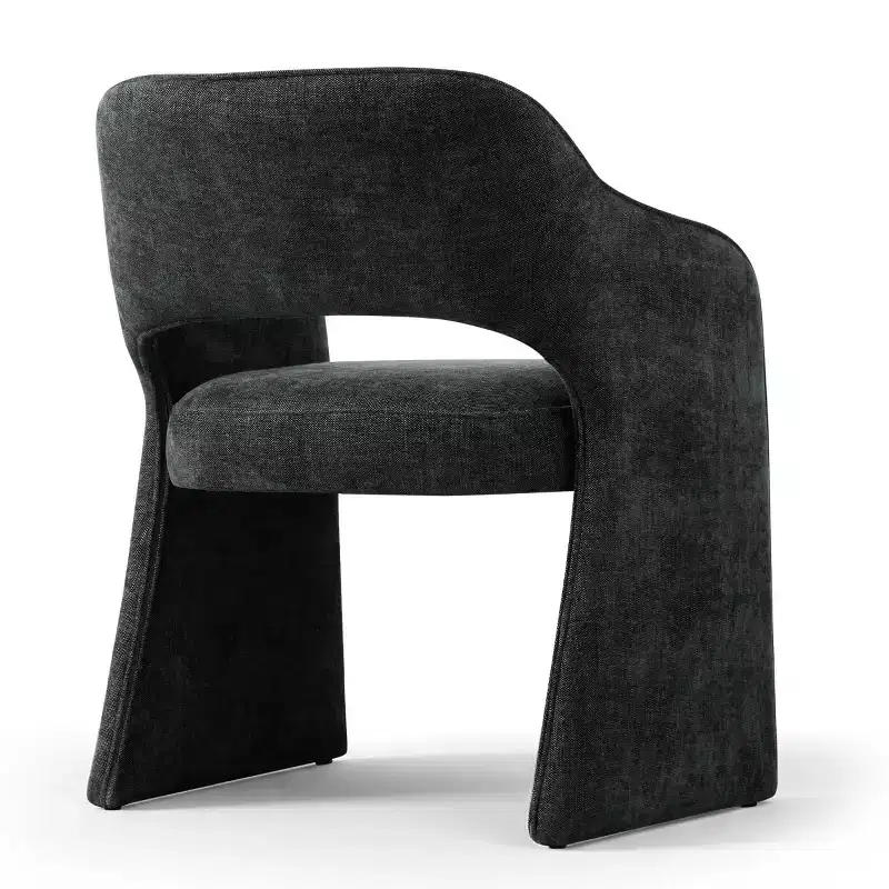 8-Piece Modern Dining Chairs, Fully Upholstered Fabric Kitchen Seating, Dining Room Chairs with Integrated Armrest and Leg Design-Panipeachy