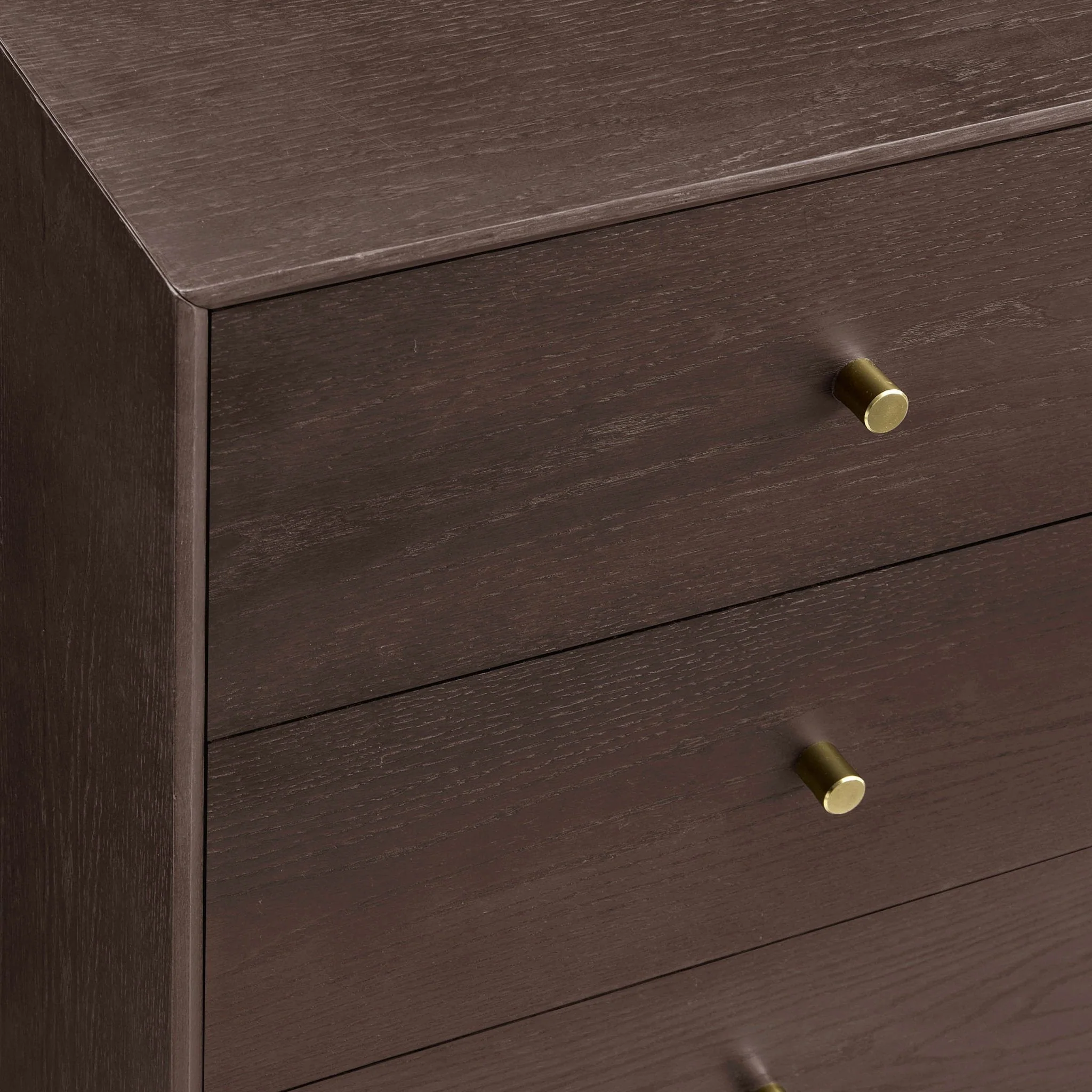 Oak 6 Drawer Chest - Walnut