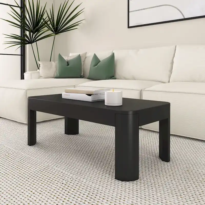 Plank and Beam Contour Rectangular Coffee Table - 40