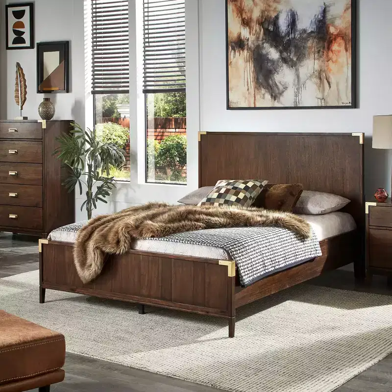 Julius Queen Bed - Walnut - iNSPIRE Q
