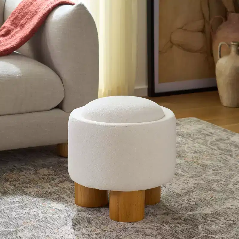 Ottoman - Ivory/Natural
