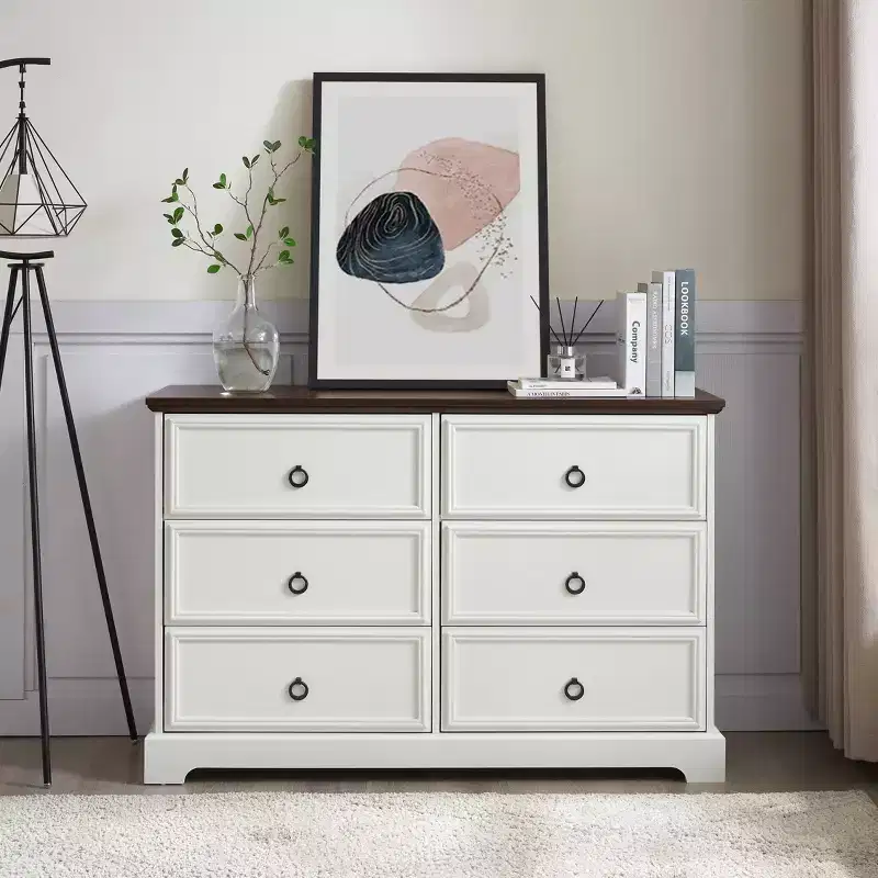 31.5 in. H Accent Cabinet with 6 Drawers