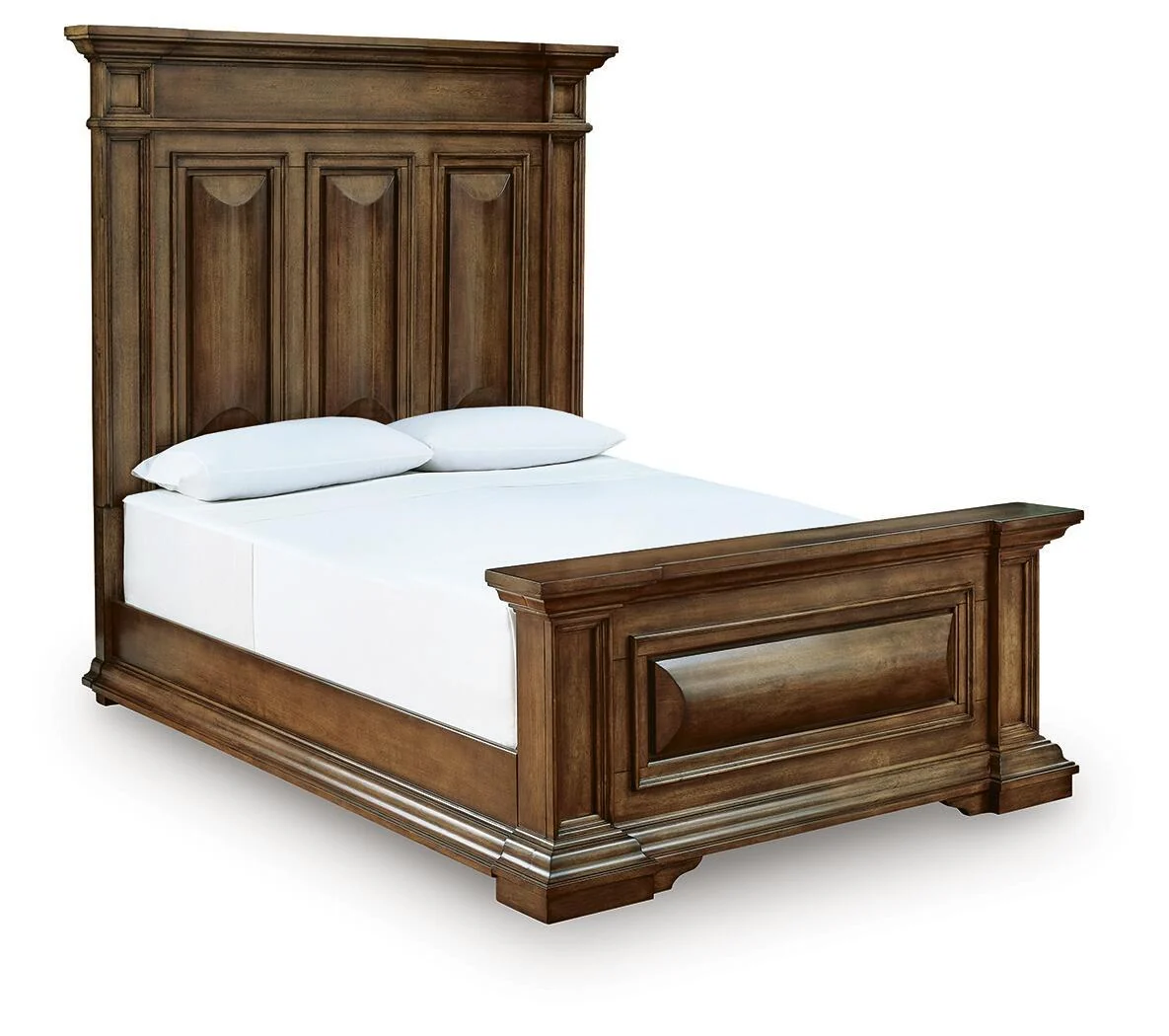 Panel Bed — A substantially-scaled headboard and moulding details round out the piece in graceful fashion