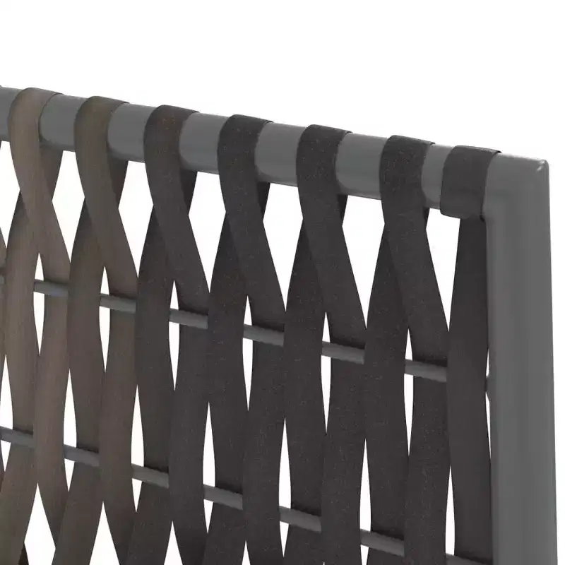 vidaXL Garden Chair Set of 6 Poly Rattan, Powder-Coated Steel