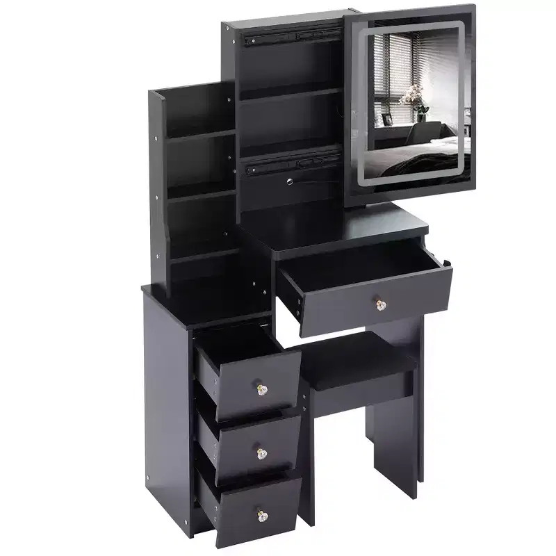 4-Door Kitchen Pantry with Adjustable Shelves, 31.4 W x 15.7 D x 63.6 H