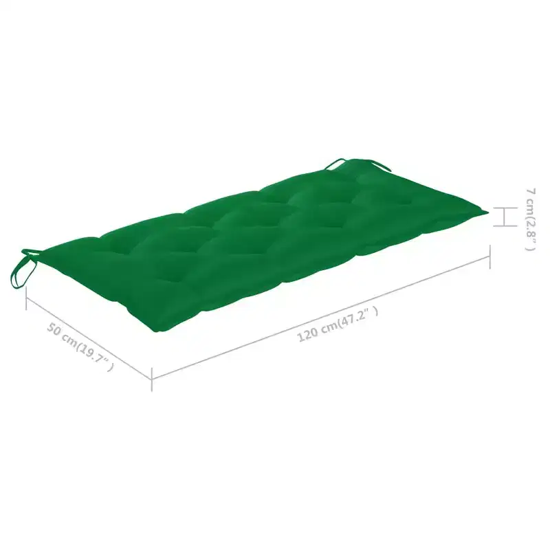 Garden Bench Bamboo Bamboo, Polyester Medium Garden Bench