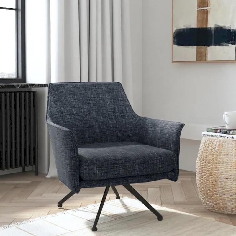 Aura Upholstered Swivel Chair by East at Main - 29.5x28.5x31
