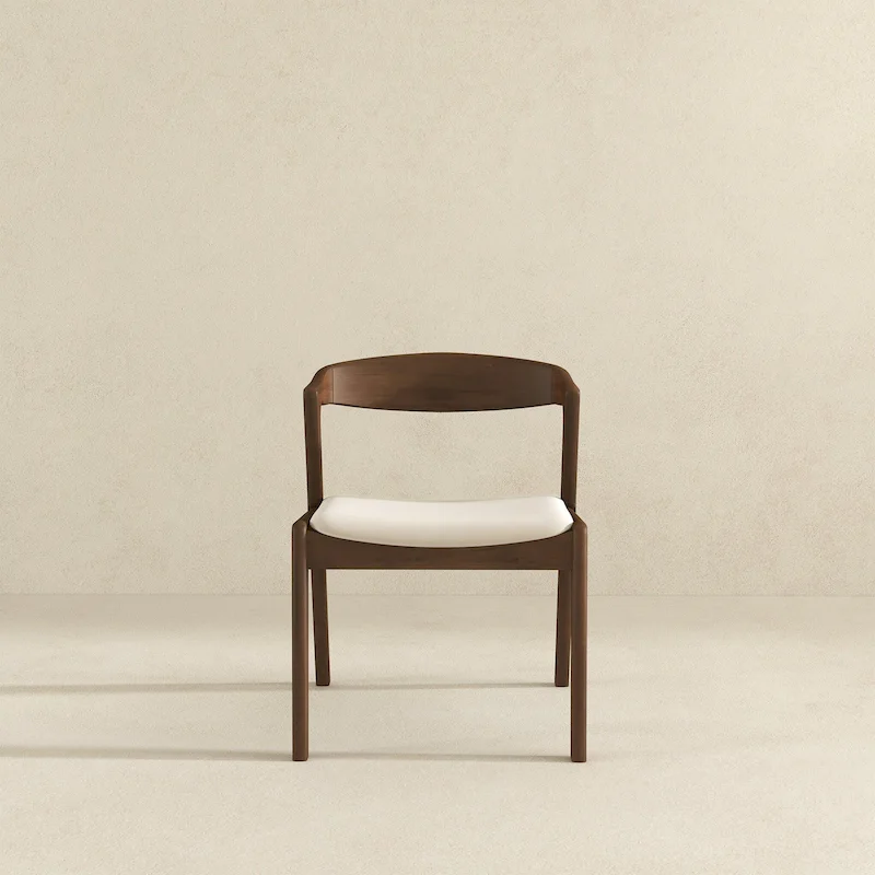 Solid Wood Cream Dining Chair (Set Of 2)