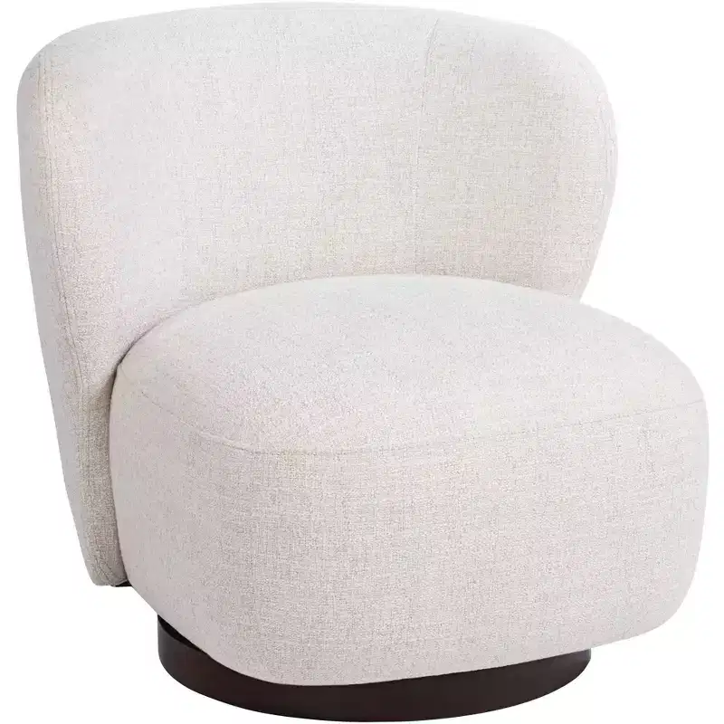 Studio 55D Pomona Off-White 30 Wide Nathan Wheat Occasional Swivel Chair