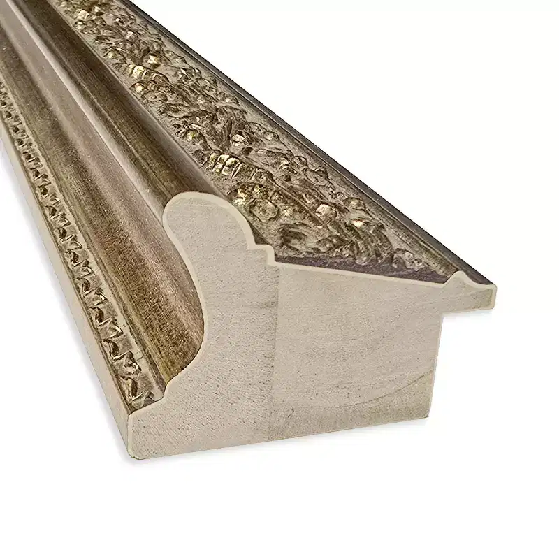 Amanti Art Carter Dark Gold Non-Beveled Wood Framed Bathroom Vanity Wall Mirror