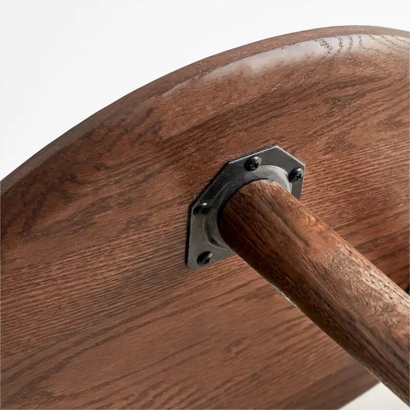 Solid Oak Wood Pebble-Shaped Coffee Table