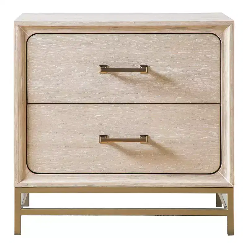 HOMES: Inside + Out 3pc Neovesi Wood 2 Nightstand and Dresser Set Boho Oak