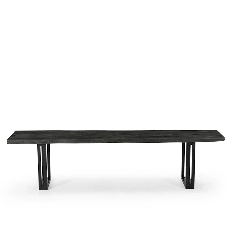 Solid Wood Dining Bench - Gray Finish