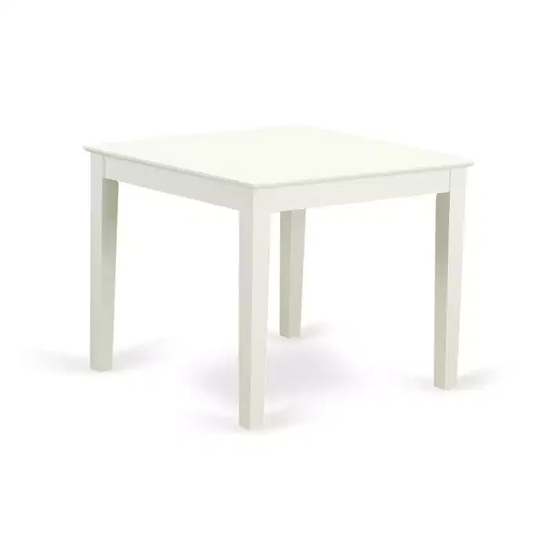 Kitchen Table and Chair Set - 5 Piece Dining Set Antique Style Linen White