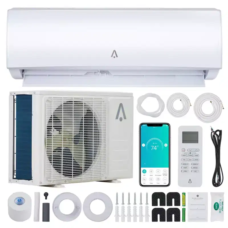 Mini Split Air Conditioning/Heating System, 19 Seer2 Inverter Mini Split Ac for Cooling Up to 450/750 Sq. Ft., Ductless Mini Split Heat Pump