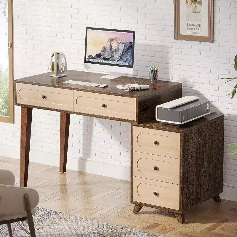 51-Inch Computer Desk with 5 Drawers