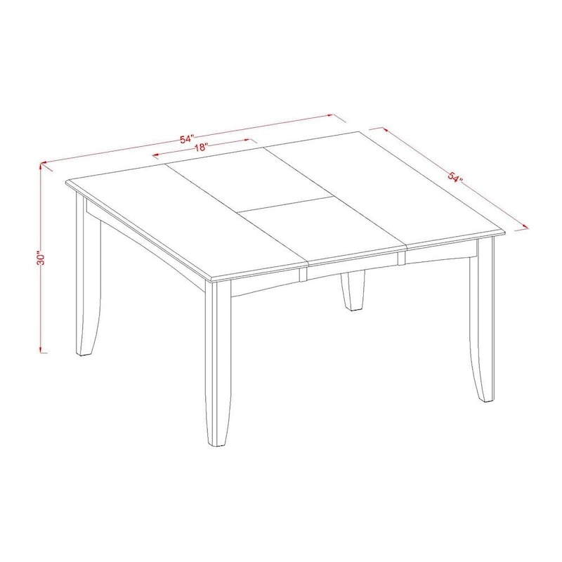 East West Furniture Dining Table Set Includes a Square Wooden Table with Butterfly Leaf and 8 Kitchen Dining Chairs, Cappuccino