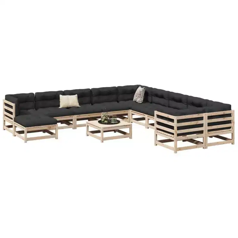 vidaXL Garden Sofa Set Solid Pine Wood Large Modular