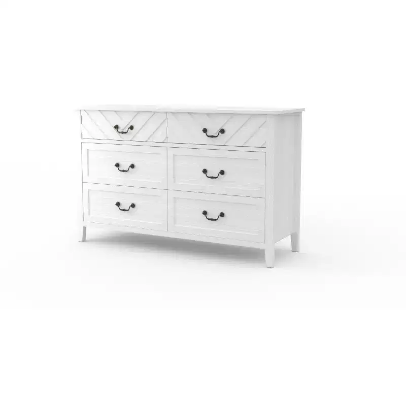 V-shaped six-drawer chest