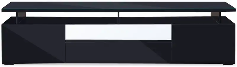 68 Modern TV Stand with Storage and Cable Management for TVs up to 75- Black