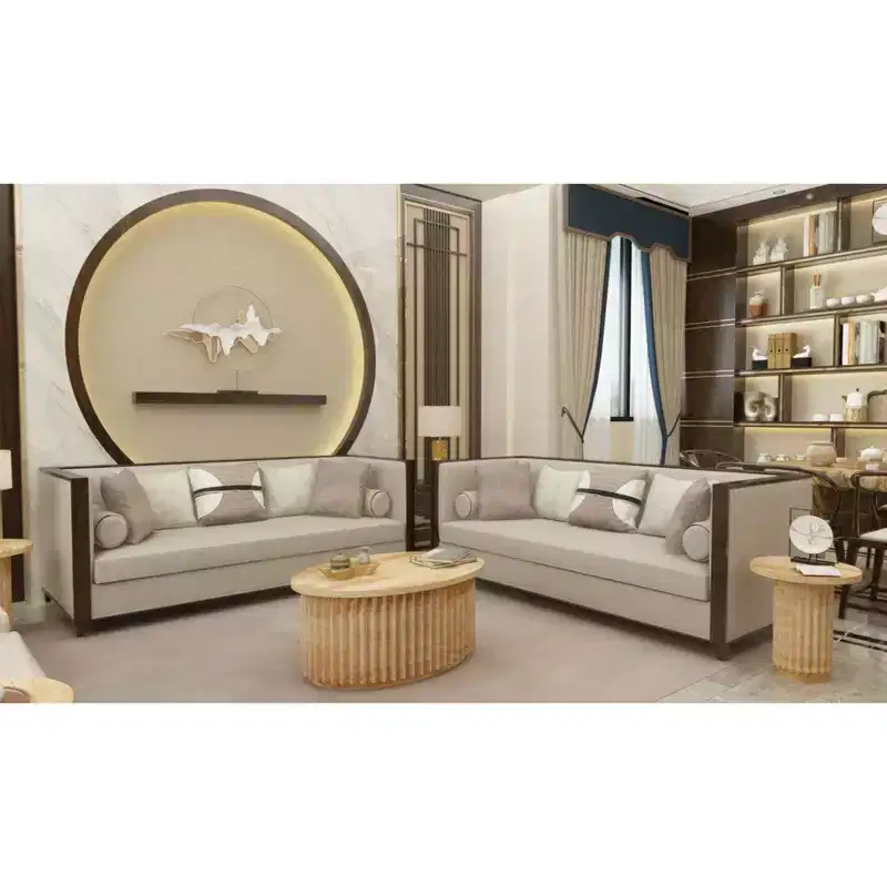 Royal Hampton Oval Top Handcrafted Mango Wood Reeded Base with Hidden Storage Coffee Table, 36 Inch -