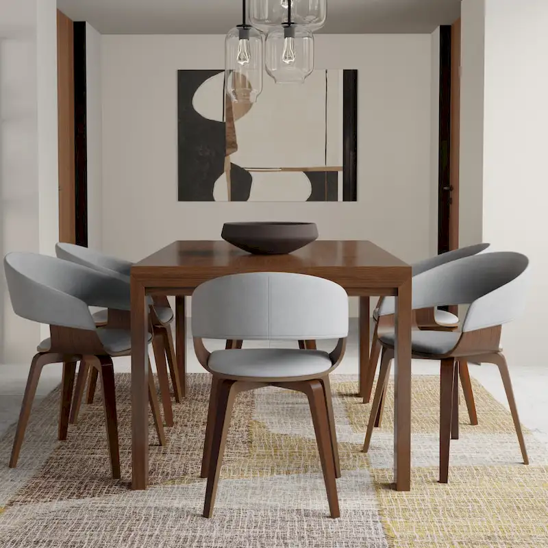 WYNDENHALL Calinda Mid Century Modern Bentwood Single Dining Chair - 20.5w x 21.7d x 30.9h