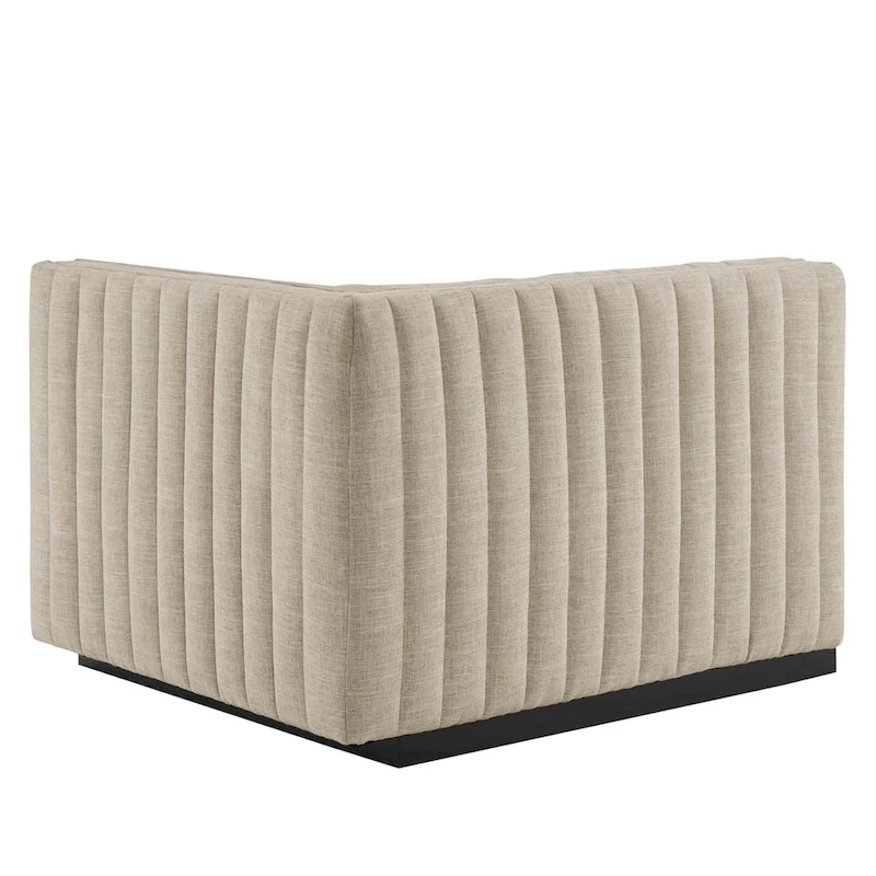 Conjure Channel Tufted Upholstered Fabric 4-Piece Sofa
