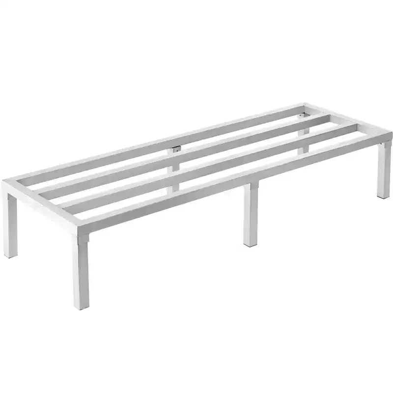 VEVOR Aluminum Dunnage Rack, 60 x 20 Commercial Food Floor Rack, 12 Off the Floor, 1800 lbs Capacity All-Welded Aluminum Storage Rack