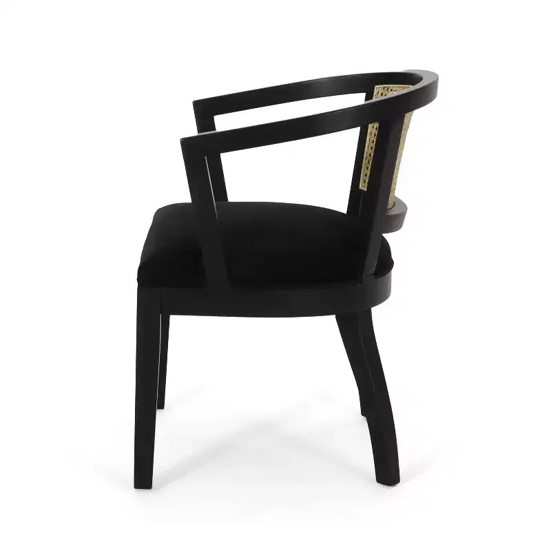 Christopher Knight Home Delwood Traditional Upholstered Rubberwood and Cane Dining Chairs (Set of 2)