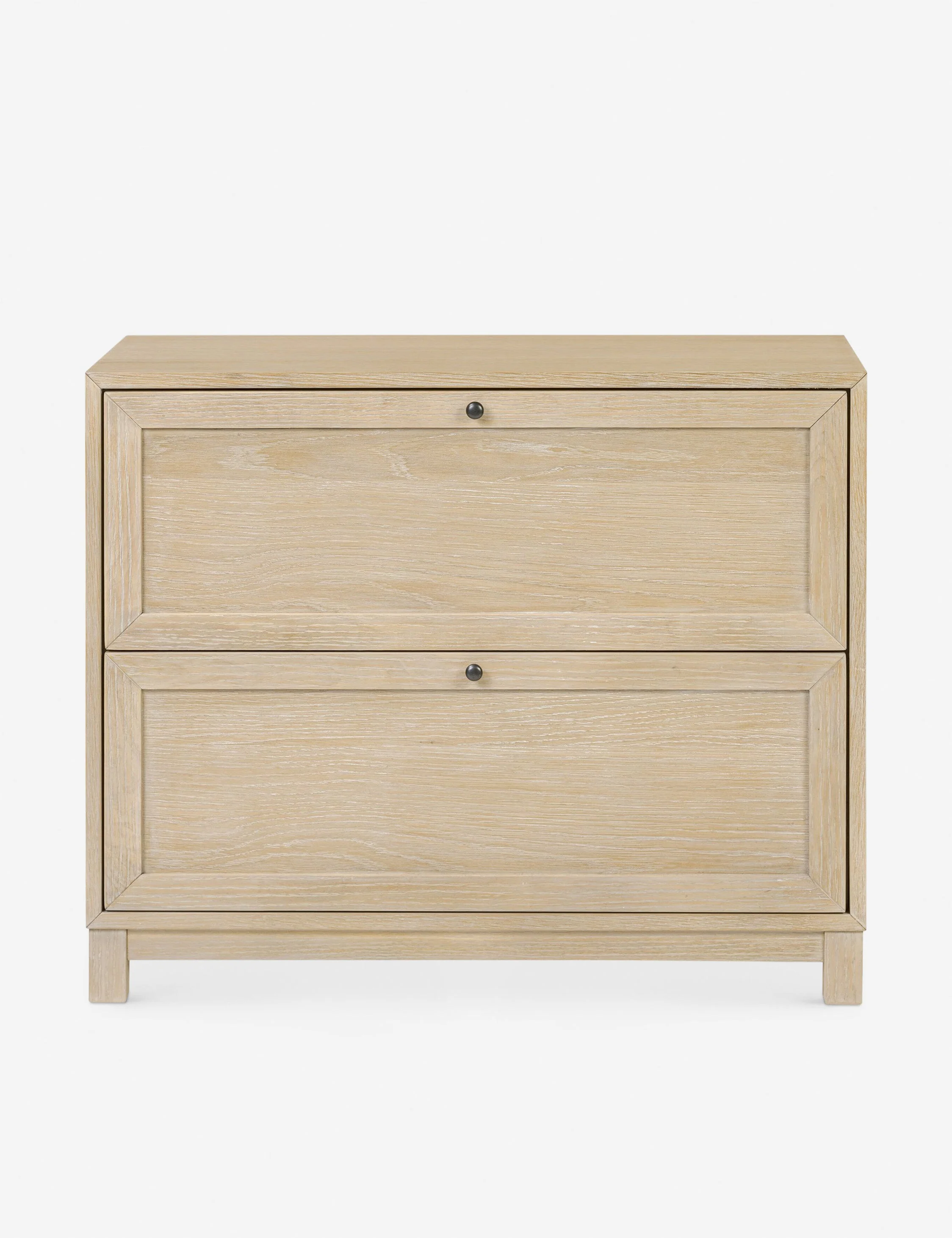 Nightstand - A transitional nightstand clad in oak for timeless impact