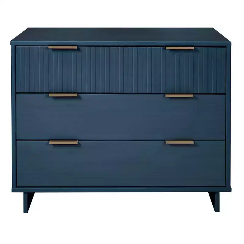 Modern 3-Drawer Standard Dresser - Wood Frame, Painted Finish, Anti-Tip Hardware