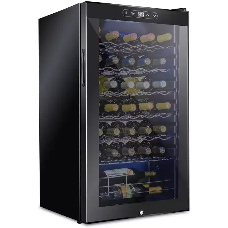 Schmecke 34 Bottle Compressor Wine Fridge & Cooler Refrigerator W/Lock