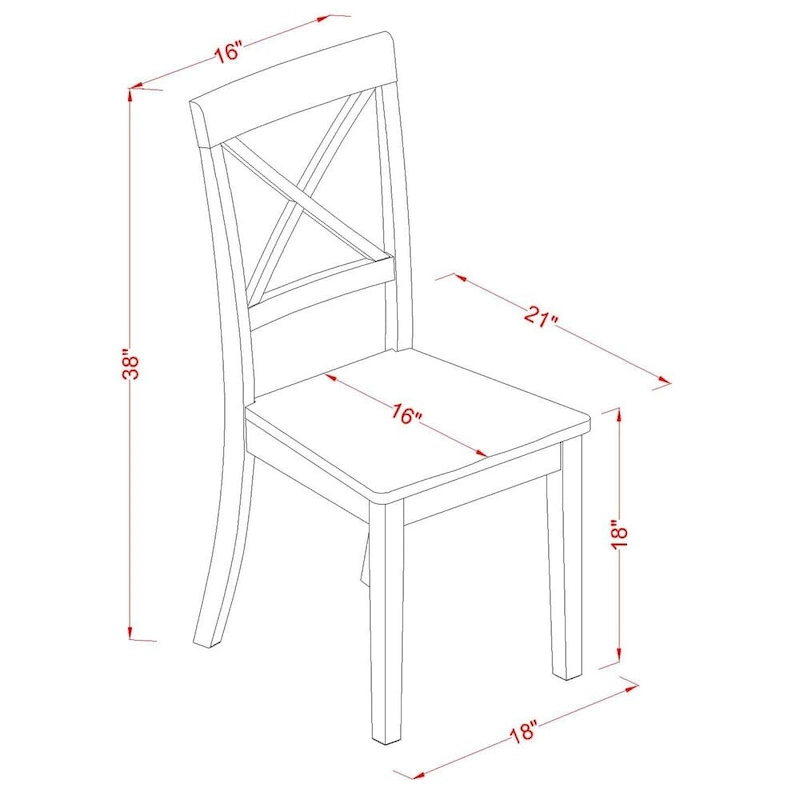East West Furniture Dining Furniture Set Includes a Square Kitchen Table with Butterfly Leaf and 4 Dining Chairs, Cappuccino