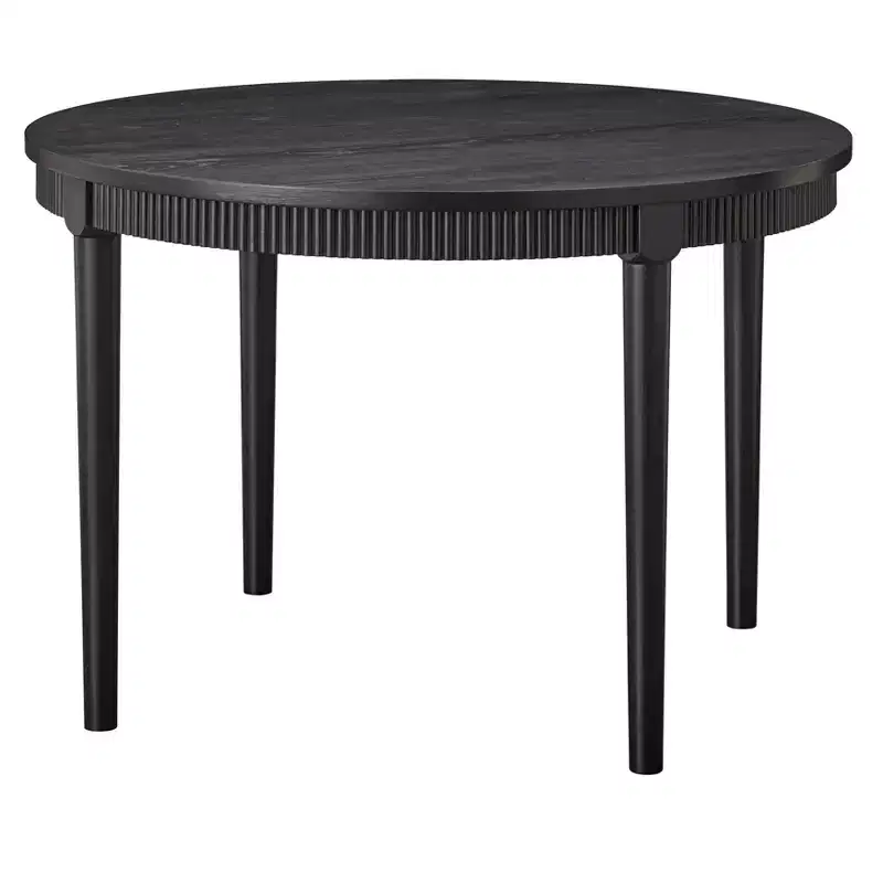 Lifestorey Astroria 46 Round Fluted Apron Dining Table