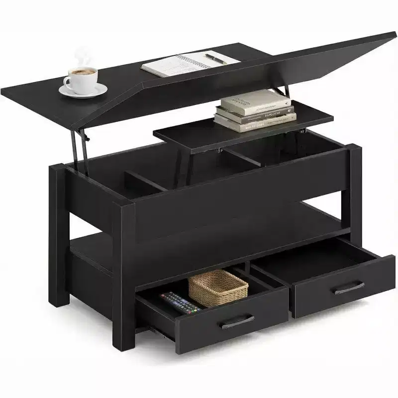 Transforming Lift Top Coffee Table, Converts to a Dining Table or Desk with Ample Storage